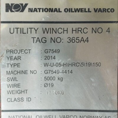 NOV Hydraulic Utility & Manrider Winch-3