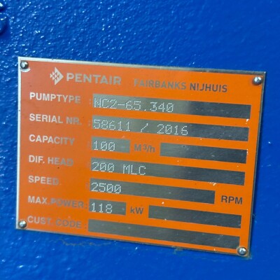 Pentair Fairbanks Nijhuis - water pump NC2-65.340-1