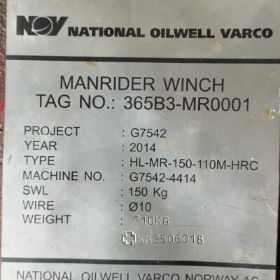 NOV Hydraulic Utility & Manrider Winch-9