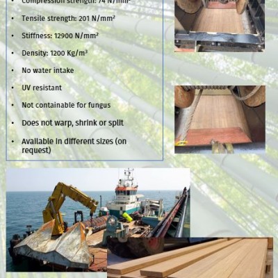 Marine decking from bamboo composite