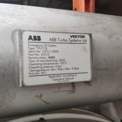 Complete ABB turbocharger TYPE: TPL77-812-6