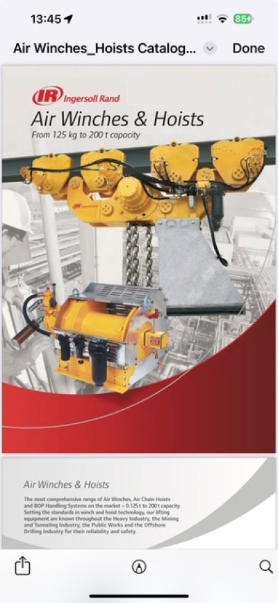 Ingersoll Rand Air Winches