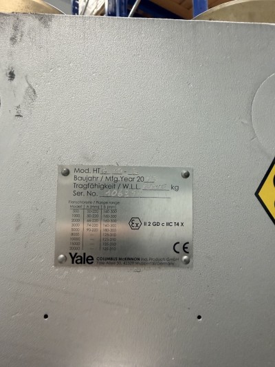 2x yale chainhoist 2x10 ton combined new unused explosion free (EX)-3