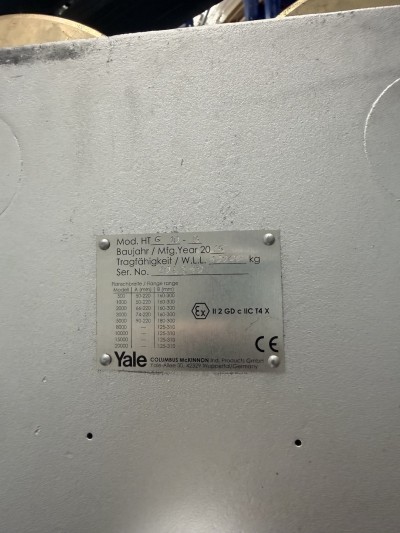 2x yale chainhoist 2x10 ton combined new unused explosion free (EX)-4