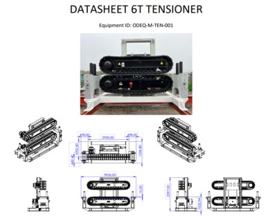 Tensioner (6T), for cable, Umbilical, Flexibles