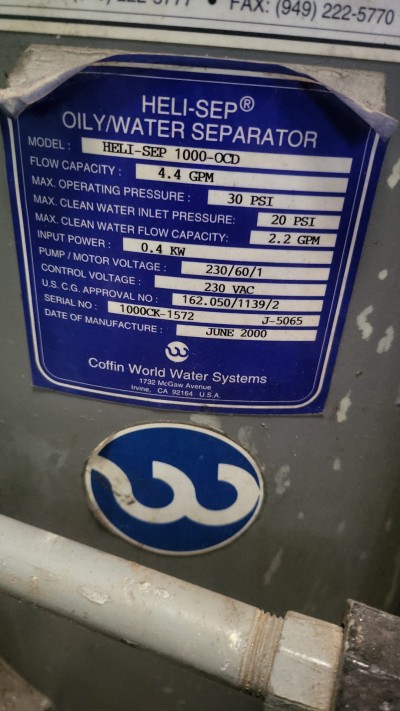 220V Bilge water separator