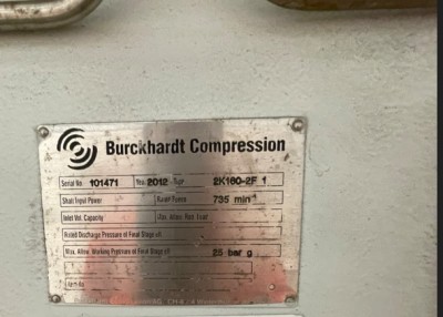 Cargo Compressor 2K160-2F Burckhardt Compression Laby