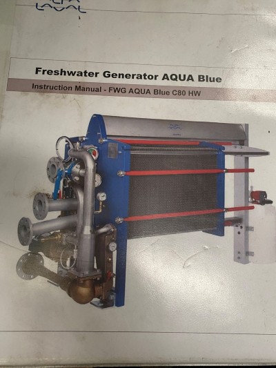 Alfa Laval Fresh Water Generator Aqua Blue -C100-HW-FS Never Used