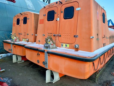 75 persons Life boats including davit
