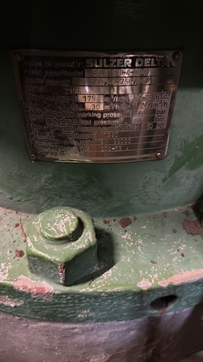 Water pump Sulzer delta