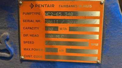 PENTAIR WATER PUMP NC2-65.340