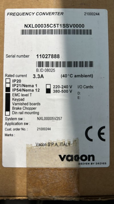 Frequency Inverter Vacon