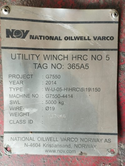 NOV Hydraulic Utility & Manrider Winch