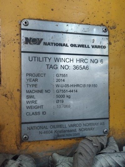 NOV Hydraulic Utility & Manrider Winch