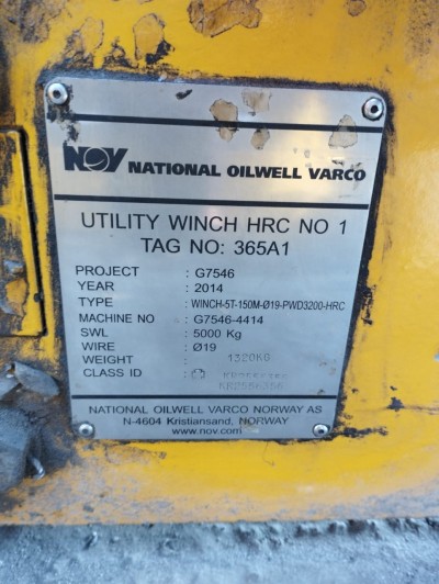NOV Hydraulic Utility & Manrider Winch