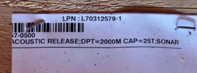 Sonardyne Acoustic Release (x3) - 2000 meter - 25T