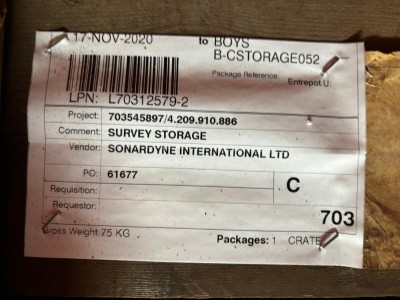 Sonardyne Acoustic Release (x3) - 2000 meter - 25T