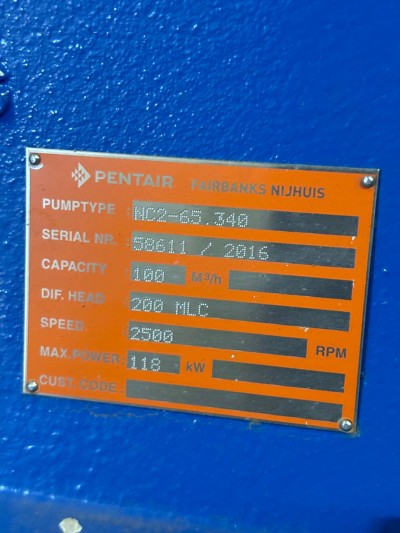 Pentair Fairbanks Nijhuis - water pump NC2-65.340