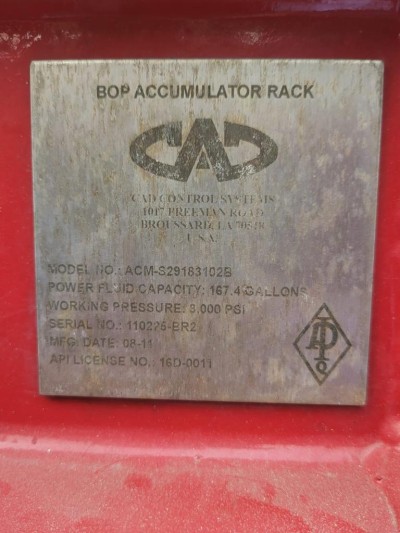 CAD BOP ACCUMULATOR UNIT