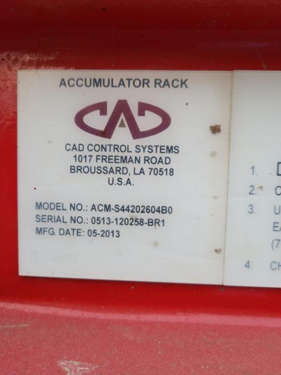 CAD BOP ACCUMULATOR UNIT