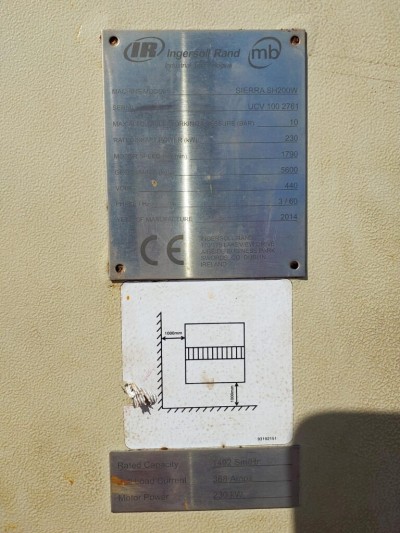 Used Air Compressor unit Ingersoll Rand