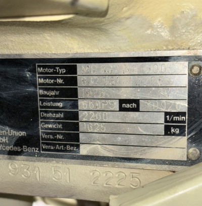 Mercedes Benz MB 837 BA-500 Motor