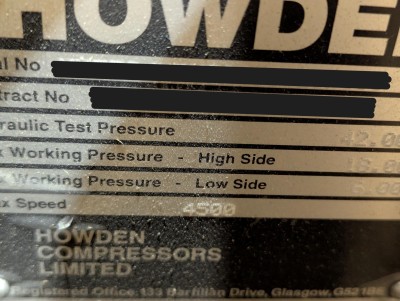 Howden MRV204 Screw Compressor (Stage 1)