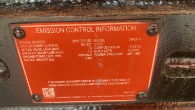 Liebherr engine model D9820G   2019 3.608 kw