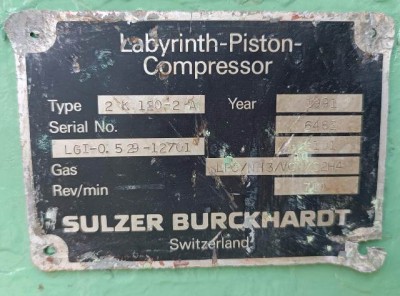 BURCKHARDT COMPRESSOR - 2K 120 2A