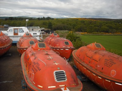 5 x ex oil rig lifeboats