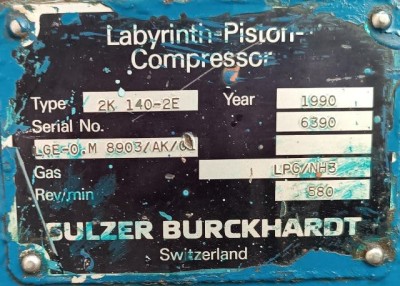 BURCKHARDT COMPRESSOR - 2K 140 2E