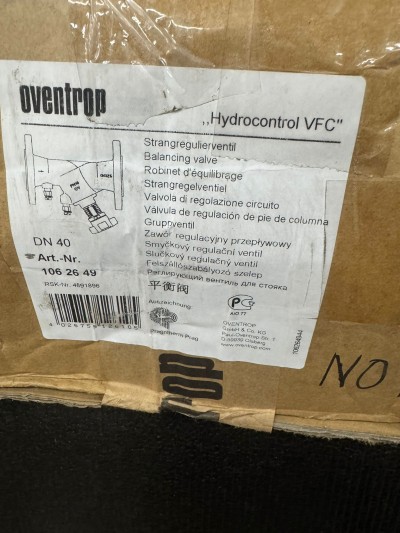 Oventrop Hydrocontrol VFC DN40 Balancing Valve – Art.1062649 – New Industrial Valve