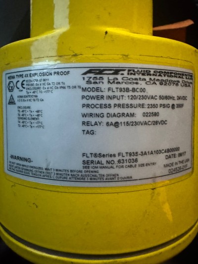 NEW FCI FLT93B-BC00 Flow / Level / Temperature Switch – Explosion Proof – Indust