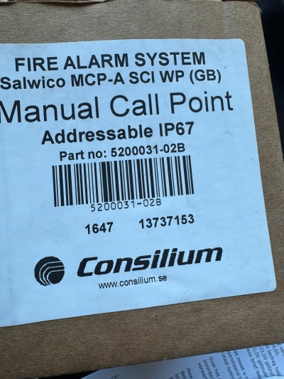 Consilium Salwico MCP-A SCI WP Manual Call Point Fire Alarm IP67 – New