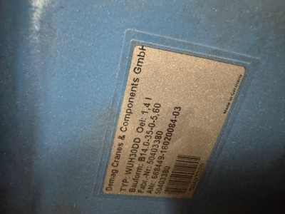 Demag ZBA 90 B 4 B020 geared motor 1.5kW 1430rpm brake 20Nm 230/400V