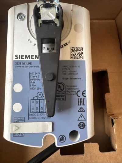 New Siemens GDB161.1E Damper Actuator