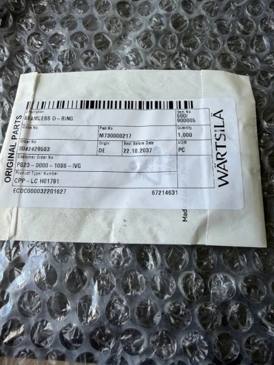 Original WARTSILA CPP seal kit / sealing components for marine applications.