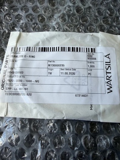 Original WARTSILA CPP seal kit / sealing components for marine applications.