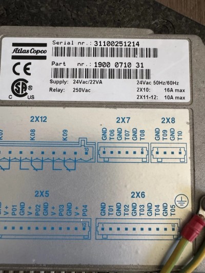 Atlas Copco Elektronikon Controller 1900 0710 31 Industrial Compressor Control