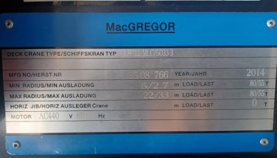 MacGREGOR Deck Crane