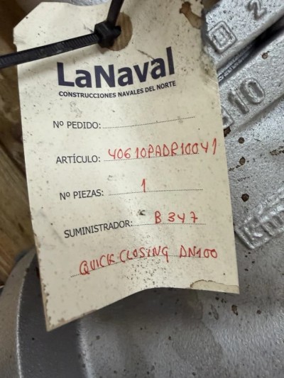 KFM DN100 PN16 Quick Closing Valve Marine Emergency Shut Off Valve NEW