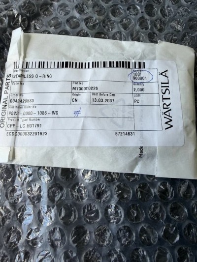 Original WARTSILA CPP seal kit / sealing components for marine applications.
