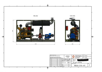 Diesel driven SW pump