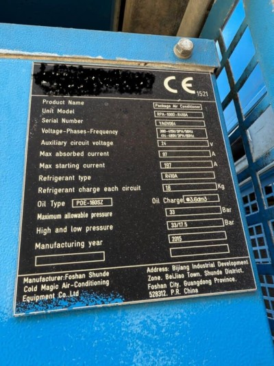 100KW Used air conditioner