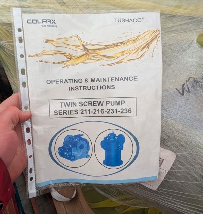 New Houttuin 231 Series Pump - Circor, vertical screw pump