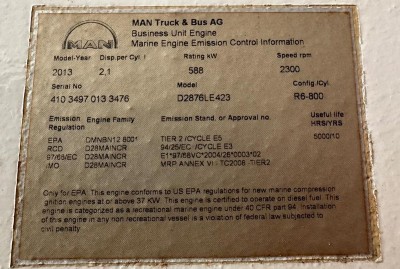 MAN D2876LE423 Marine Engines