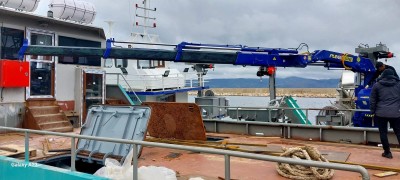 7 Ton Capacity Hydraulic Knuckle Boom Marine Deck Crane for Workboats
