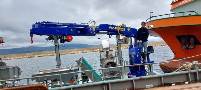 7 Ton Capacity Hydraulic Knuckle Boom Marine Deck Crane for Workboats