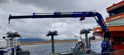 7 Ton Capacity Hydraulic Knuckle Boom Marine Deck Crane for Workboats