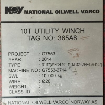 NOV Hydraulic Utility & Manrider Winch-2